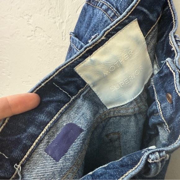 MOTHER Half-Pipe Ankle Jean in Dark Wash Blue Denim Straight Leg Jeans 27 - Picture 7 of 7